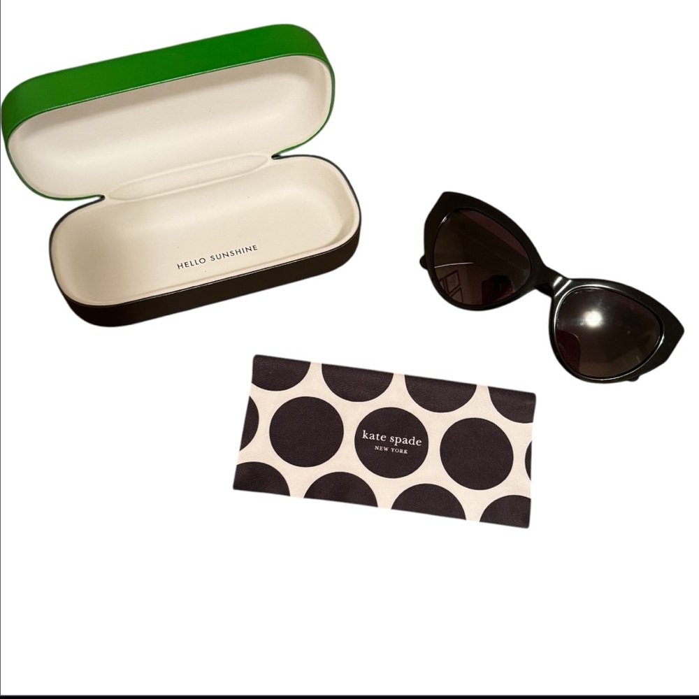 Kate Spade Paisleigh Polarized Sunglasses Black with Case